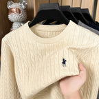 Men's Luxury Knit Sweater | Jacquard Embroidery Pullover