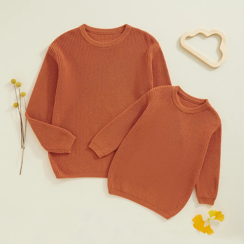 Mommy & Me Matching Sweaters | Ribbed Knit Family Set