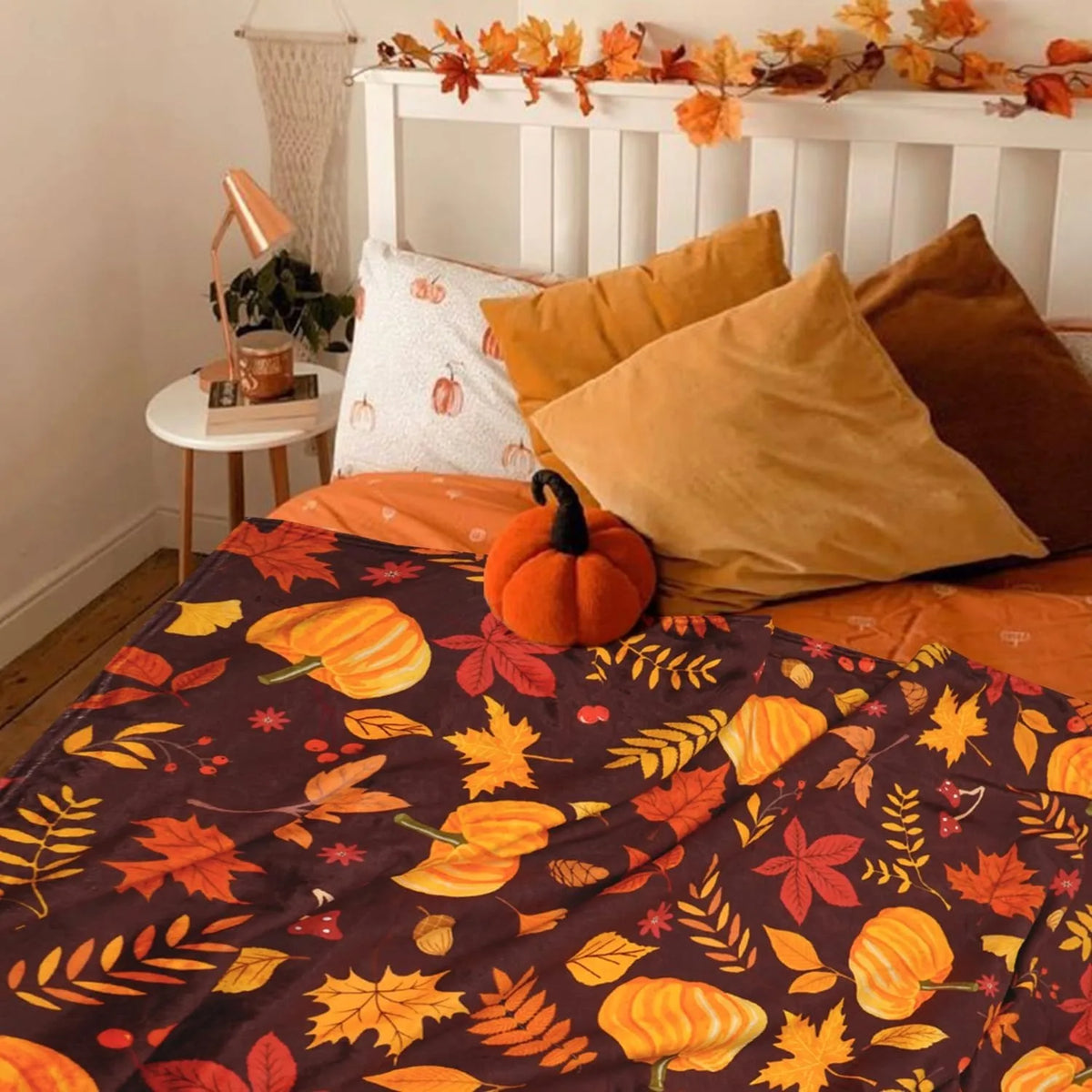 Halloween Pumpkin Throw Blanket