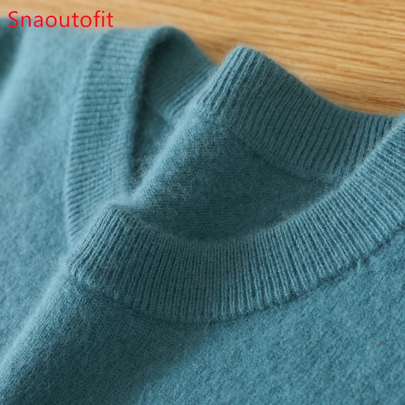 Men's Luxury Mink Cashmere Sweater | Cozy Autumn Knit Pullover